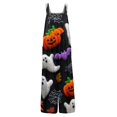 thumbnail image 7 of WTOBBY Women's Sleeveless Cotton Romper with Halloween Print, Casual Overalls Featuring Adjustable Straps, Pockets, Comfy Fit for Summer, Cute and Stylish,Multicolor2XL, 7 of 7