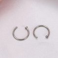 thumbnail image 5 of piezas de aros para nariz unisex de acero quirúrgico con bisagras y segmento de clicker, para cartílago de hélice, piercing corporal de titanio y acero, color plateado, 105316I265JIPCS, 5 of 5