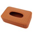 thumbnail image 2 of Soporte para pañuelos de coche, parasol, servilleta, caja de piel sintética para asiento trasero de vehículo, toallero de papel, bandeja, Automoción decorativa y accesorios Marrón colgando Kenally VI000111-05B, 2 of 6