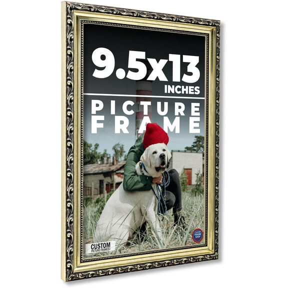 9.5x13 Silver Wood Picture Frame - UV Acrylic, Foam Board Backing, Hanging Hardware