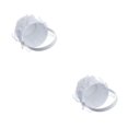 thumbnail image 1 of Cateissary Wedding Bowknot Faux Pearl Flower Girl Shape Decor Heart With Basket Blanco 2Conjunto, 1 of 1