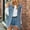 Blue, variant on EGNMCR Women's Casual Denim Vest, Sleeveless Frayed Ripped Long Denim, Jean Jacket Fashion Women Casual Pockets Button Sleeveless Tops Jacket Denim Coat Women's denim vest