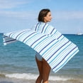 thumbnail image 4 of Beforeyayn Ultra Fine Microfiber Striped Beach Towel Quick Dry, Lightweight and Highly Absorbent Towel for Swim and Travel, Sand Resistant Soft Portable Towel for Outdoor, Beach Accessory, 4 of 6