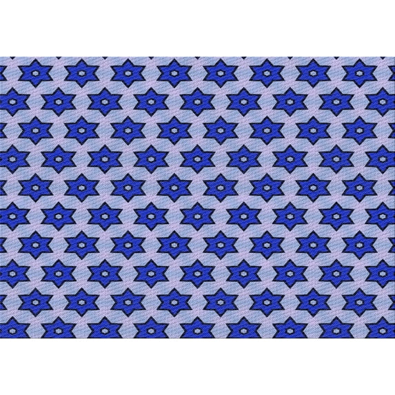 Ahgly Company Machine Washable Indoor Rectangle Transitional Cobalt Blue Area Rugs, 6' x 9'