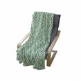thumbnail image 4 of Mint Soft Flannel Fleece Blanket, Shabby Fashion Abstract Squares Vintage Pattern Checkered Striped Crosswise, Cozy Plush for Indoor and Outdoor Use, 70" x 90", Jade and Almond Green, by Ambesonne, 4 of 6