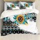 thumbnail image 1 of Juego de Ropa de Cama de Girasol Juego de Funda Nórdica de Estrellas para Adulto, 1 of 8