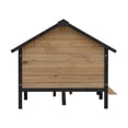 thumbnail image 5 of Wooden Dog House Outdoor Indoor, Pet Shelter Log Cabin Station with Opening Hinged Roof, Weatherproof Big Dog Houses Kennel with Porch for Small to Large Dogs Outside Patio, Yellow Brown, 5 of 7