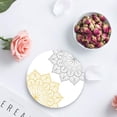 thumbnail image 3 of RYLABLUE Multicolor Dahlia Pinnata Flower Set of 6 Round Coaster for Drinks, Absorbent Ceramic Stone Coasters Cup Mat with Cork Base for Home Kitchen Room Coffee Table Bar Decor, 3 of 5