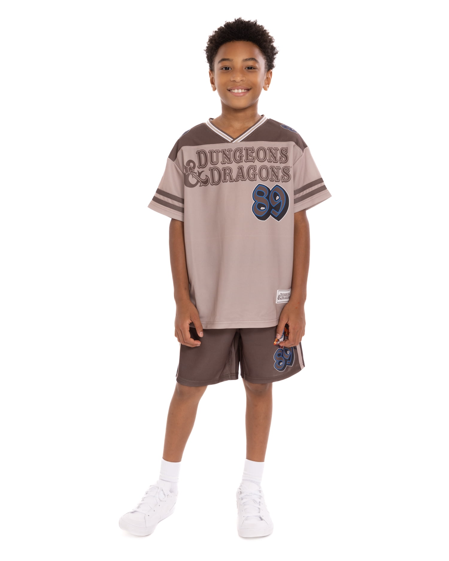 Dungeons & Dragons Boys V Neck Graphic Football Jersey and Shorts Set, Sizes 4-16