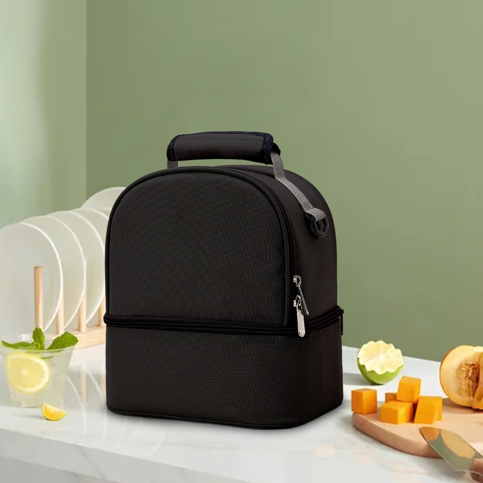Tuphregyow Portable Insulated Breastmilk Storage Backpack Mommy Bag with Ice Pack, Ideal for Mother and Baby, Refrigerated for Long lasting Preservation Black