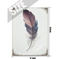 thumbnail image 5 of Vintage Metal Tin Sign Feather Wall Art Feather Print Feather Lovers Gift Rustic Farmhouse Wall Sign Home Decor Tribal Wall Art Boho Print Poster Gift for Women 12x16 Inches, 5 of 6