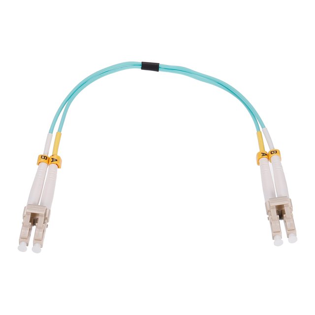 Unique Bargains 0.2 Meters 0.6Ft Fiber Patch Cable Multimode LC-LC OM4 LSZH Fiber Optic Jumper Green For Network Transceiver,1Pcs