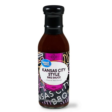 (2 Pack) Great Value Kansas City Style BBQ Sauce, 12 fl