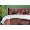 thumbnail image 4 of Ambesonne Romantic Duvet Cover Sets, Holding Couple Portrait, 2-King, Maroon and Redwood, 4 of 7