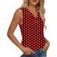 thumbnail image 4 of Mujeres sin mangas Tops verano no posicionado impresión rayas cuello en V blusa casual Mujeres cuello en V Tops de verano, 4 of 6