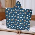 thumbnail image 5 of Cartoon Construction Vehicles Animals Hooded Bath Towel，60"x35" for Ages 3 To 12 Kids, Quick Dry Lightweight Soft Microfiber Hood Beach Towel Cover Up for Kids, 5 of 7