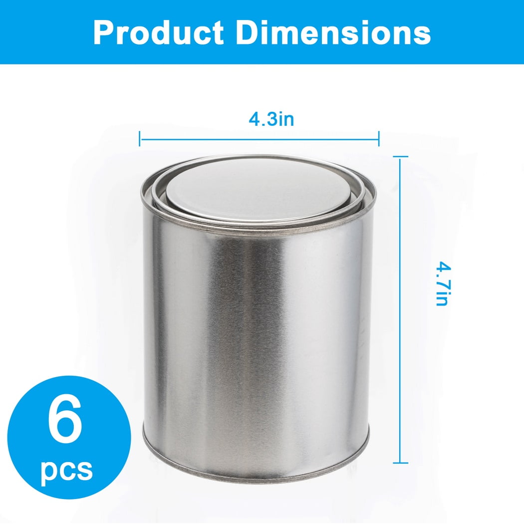 Pack De 4 Cubos De Pintura Vacíos De Plástico Con Tapa - Recipientes Para Guardar Pintura, Aceite O Productos Químicos