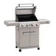 thumbnail image 3 of Monument Grills 4 Burner Stainless Propane Gas Grill with Viewing Window, Two Foldable Shelves ,Gas Tank Hook & Bottle , Easy Clean-up, M410MBZ, 3 of 15