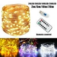 thumbnail image 2 of String Lights Plug in  33 Feet Led Fairy Lights  100 LEDs Remote Control Fairy Lights with 8 Scence Modes USB Fairy Lights for Wedding Christmas Festival Outdoor Warm White, 2 of 6