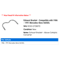 thumbnail image 2 of Exhaust Bracket - Compatible with 1986 - 1991 Mercedes-Benz 560SEL 1987 1988 1989 1990, 2 of 2