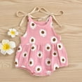 thumbnail image 3 of Newborn Baby Girl Summer Outfits Floral/Sun Romper Infant Sleeveless Strap One Piece Bodysuit Shorts Jumpsuit Cute Clothes, 3 of 7