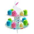 Lizheee Easter Eggs Stand Party Supplies Wooden Decor Bunny Cupcake