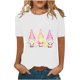 thumbnail image 1 of Pascua mujer casual manga corta impreso cuello redondo blusa camiseta damas tops Pompotops hkajfhjk461083, 1 of 7