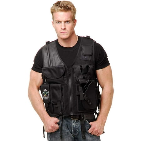 Deluxe Adult Black SWAT Special Ops Soldier Army G.I. Costume Tactical Vest