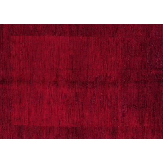 Ahgly Company Indoor Rectangle Abstract Pink Modern Area Rugs, 2' x 5'