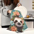 thumbnail image 5 of Coolnut Funny Sloth Kitchen Towels, 18 x 28 Inch Super Soft and Absorbent Dish Cloths for Washing Dishes, 1 PCS Reusable Multi-Purpose Microfiber Hand Towels for Kitchen, 5 of 6