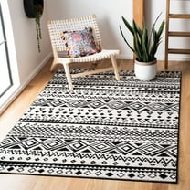 SAFAVIEH Mercer Sabella Boho Geometric Area Rug, Ivory/Charcoal, 4' x 6'