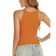 thumbnail image 3 of Womens Crop Tops 2024 Cute Crew Neck Knit Ribbed Summer Tank Top Trendy Sexy Sleeveless Basic Shirt, 3 of 5