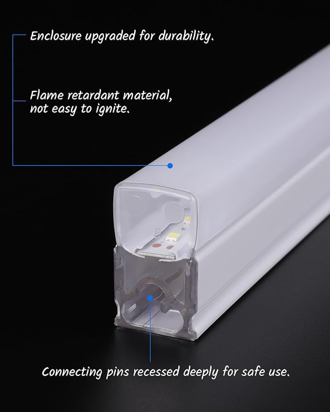 Hexagon LED Garage Lights, 6500K High Brightness 144W 17280LM, Ceiling LED Shop Lights for Garage, Workshop, Basement, Warehouse, Auto Beauty Shop, Gym - 5 Grids, 24 Packs, White