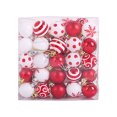thumbnail image 2 of Lksixu Christmas Tree Ball Ornaments Gift Box Set, 50 Pcs Red & White Shatterproof Glitter Multi-Style Hanging Ball Bauble Sphere, Christmas Decorations Christmas Theme Pendant for Wedding Party, 2 of 6