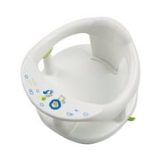 Baby Bath Seat Suction Anti-Slip Round Edge Safe Arm Back Rest Easy Install Removal Bathtub Chair