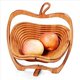 thumbnail image 3 of 3X Cesta Plegable en Forma de Manzana, Cesta Plegable para Frutero y Tabla de Cortar, Frutero de Madera de Bambú, 3 of 5