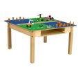 thumbnail image 2 of Time-2-Play 35" Blue N Green Hardwood All Purpose School Activity Lego Compatible Table With Trough, 2 of 5