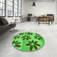 thumbnail image 4 of Ahgly Company Machine Washable Indoor Rectangle Transitional Seaweed Green Area Rugs, 7' x 9', 4 of 7