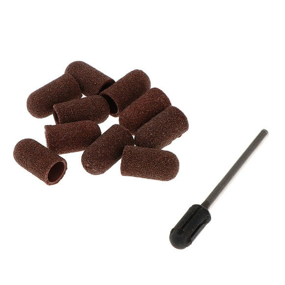 10pcs Bandas de Lija Sunnimix Con Rodillo de Soporte Eje 5 x 11 mm Marron