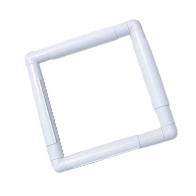 tamizeot Cross Stitch Frame Clip Frame Household Embroidery Hoop Silk Painting Square 43.1cmx43.1cm White 27.9x27.9cm