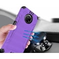 thumbnail image 3 of TJS Phone Case for Nokia G300 5G (N1374DL), Dual Layer Shockproof Brushed Armor Magnetic Metallic Phone Case Cover (Purple), 3 of 6