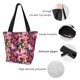 thumbnail image 4 of Fotbe Rose Flowers Bolsa de Playa con Estampado, Bolsa de Hombro, Bolsa de Mano Espaciosa, Bolsa de Viaje Ligera, Bolsa de Compras Versátil, 4 of 6