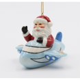 thumbnail image 3 of Ceramic Santa Ornament Blue Airplane 3.5 Inch Christmas, 3 of 3