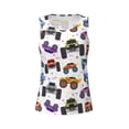 thumbnail image 4 of Gaeub Cartoon Monster Trucks1 Women's Workout Tank Tops Lightweight Sleeveless Shirts for Women for Athletic Running Tennis Yoga - Small, 4 of 9