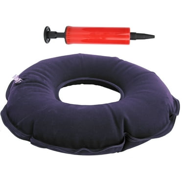 Inflatable Seat Cushions for Pressure Relief, Wheelchair Air Cushion for Bed Sore, Comfortable Inflatable Donut Cushion Anti bedsore, Inflatable Ring Donut Seat Cushion for Tailbone Pain (Black)