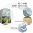 thumbnail image 5 of Small Stall Shower Curtain 36x78 Inch Narrow Half Size Oil Painting Bath Curtains Bathroom Decor Modern Mountain Grassland Scenery Waterproof Fabric Shower Curtain Set with Hooks 36 Inch, 5 of 6