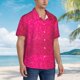 thumbnail image 3 of Fotbe Rose Red Glitter Camisa Hawaiana para Hombre Unisex – Camisa Casual de Verano con Botones de Manga Corta de Algodón y Lino,Small, 3 of 7