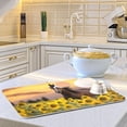 thumbnail image 6 of Horse Sunflowers Dish Drying Mat, Absorbent Microfiber Pad Protector For Kitchen Counter Top Mat Dish Drainboard 16x18in, 6 of 7