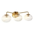 thumbnail image 3 of LNC Briefbeschwerer 23.2-in 3-Light Polished Gold LED Modern/Contemporary Vanity Light, 3 of 16