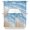 Blue, variant on Navy Blue Waves Coastal Kitchen Curtains Swag Valance and Tier Curtains Set 24 Inch Length, Seaside Summer Beach Ocean Rod Pocket Drape Panels Pair Swag Curtains for Bathroom/Cafe/Window